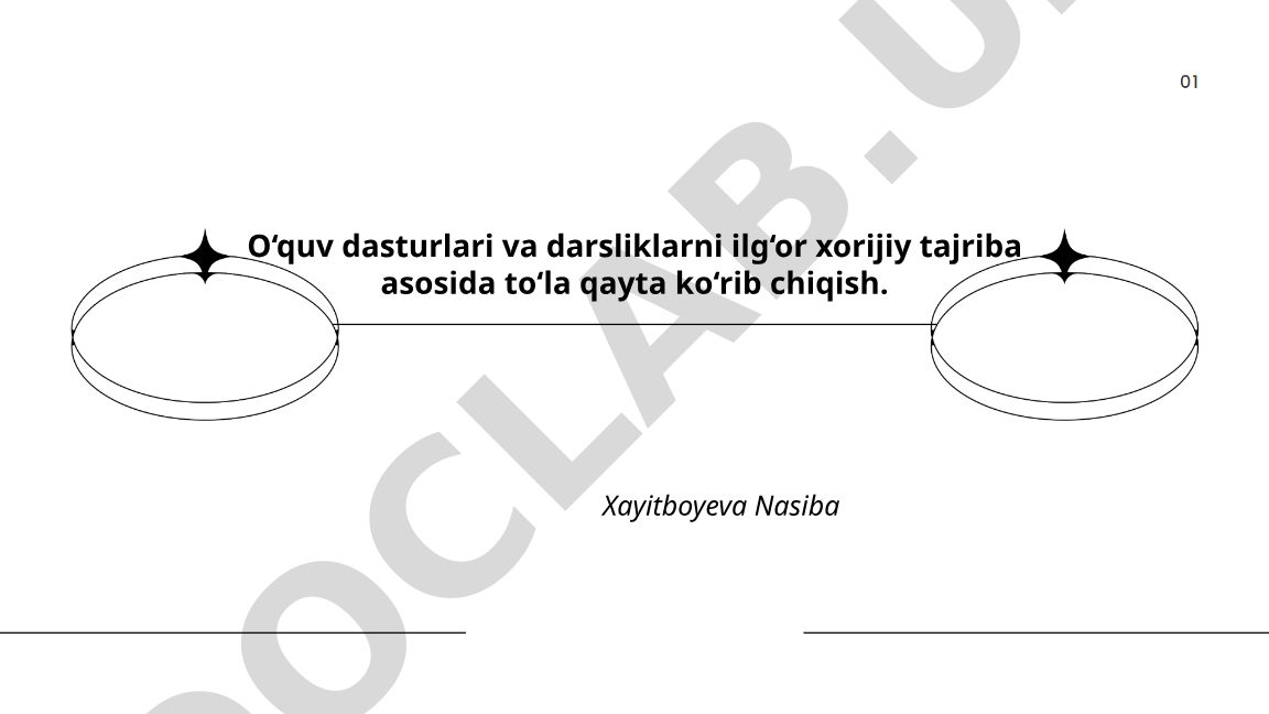 O‘quv dasturlari va darsliklarni xorijiy tajriba asosida qayta ko‘rib chiqish