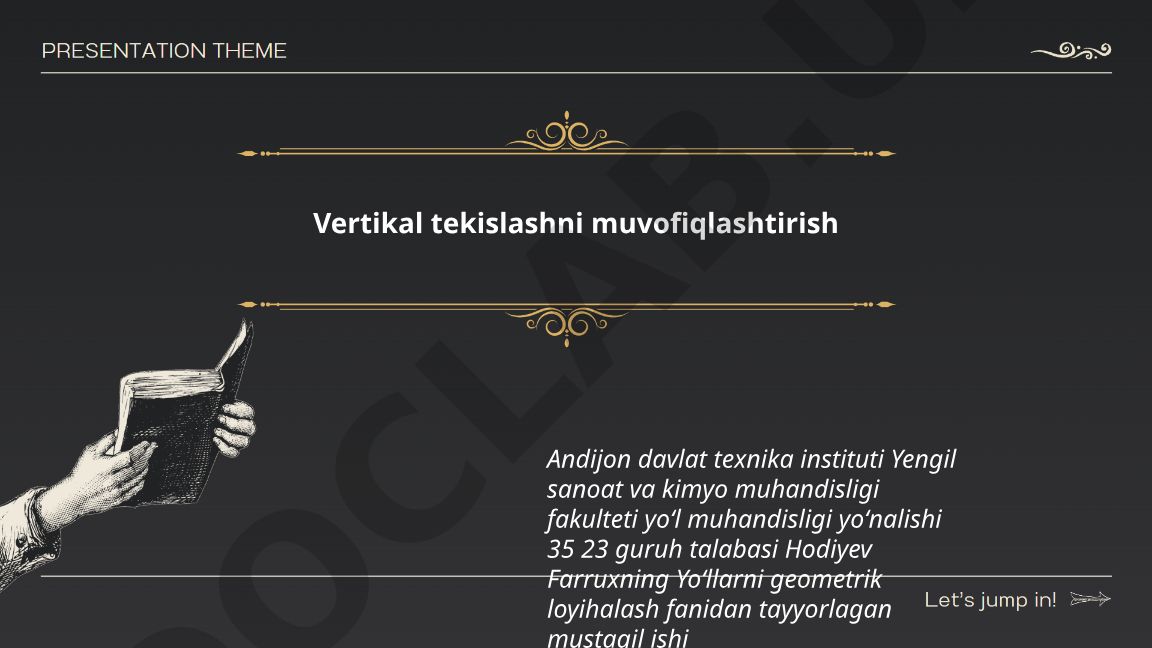 Vertikal tekislashni muvofiqlashtirish