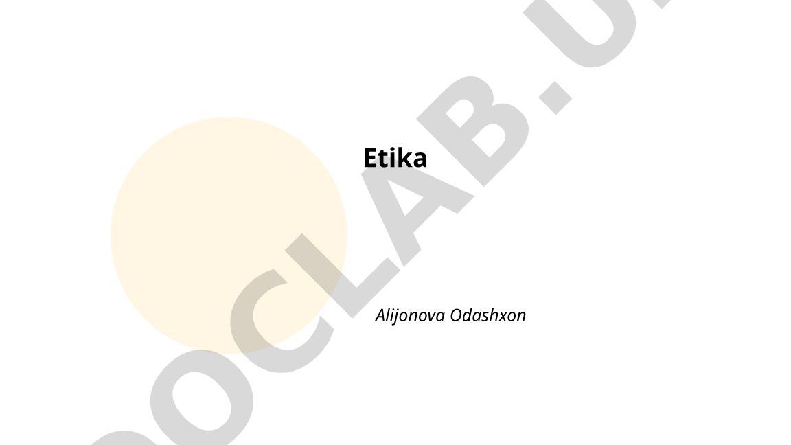 Etika: ta'rifi, tarixi, axloqiy nazariyalar va prinsiplar