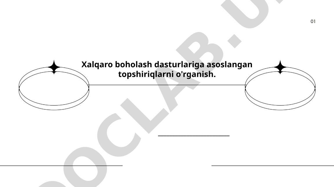 Xalqaro boholash dasturlariga asoslangan topshiriqlarni o'rganish
