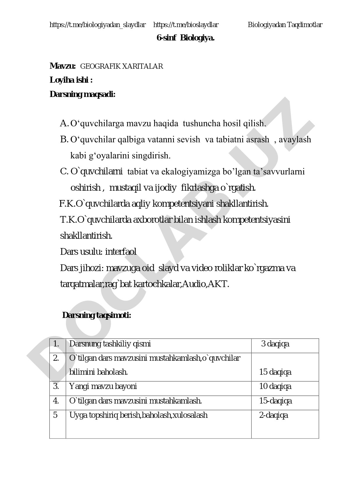 GEOGRAFIK XARITALAR