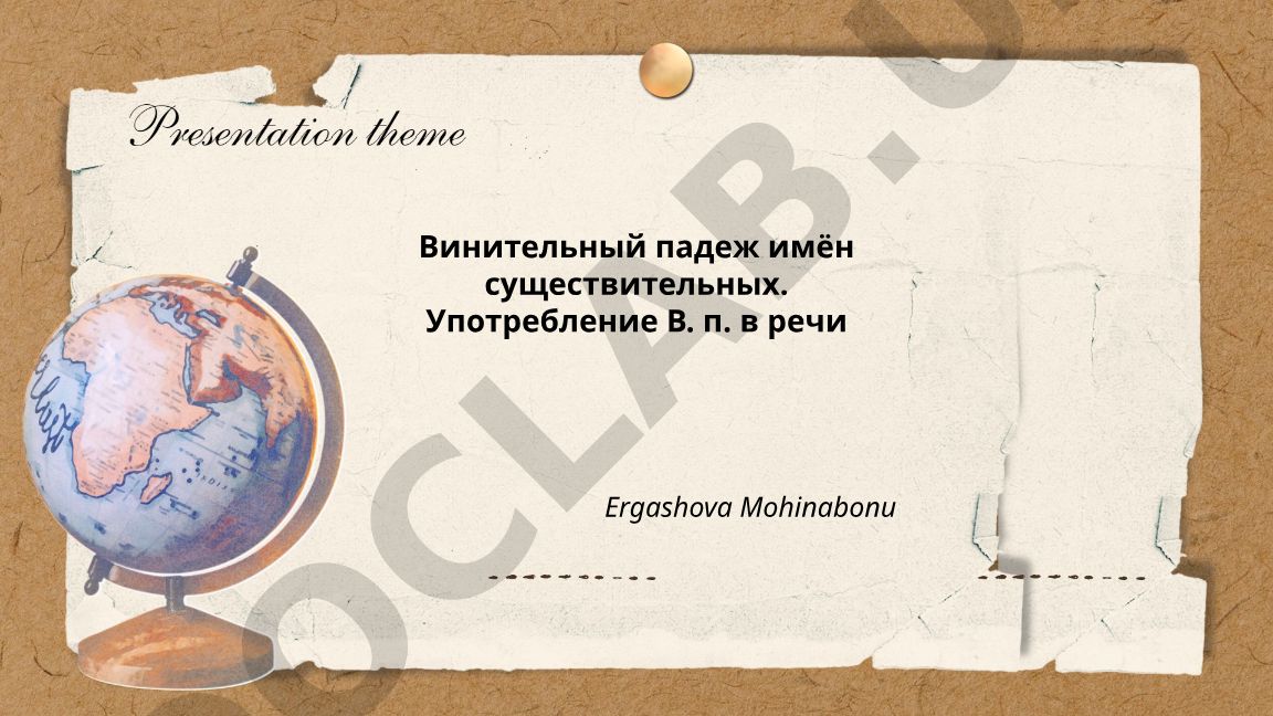 Винительный падеж имён существительных и его употребление в речи