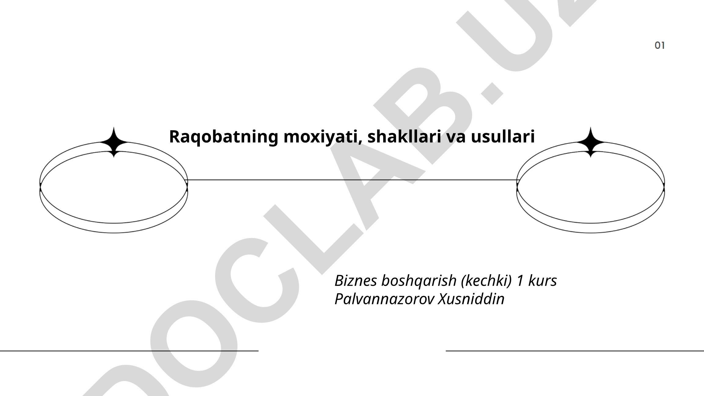 Raqobatning moxiyati, shakllari va usullari
