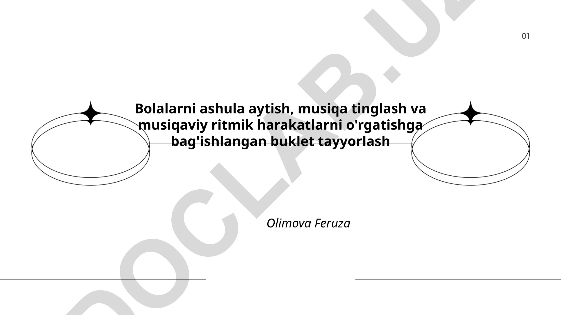 Bolalarni ashula aytish, musiqa tinglash va musiqaviy ritmik harakatlarni o'rgatishga bag'ishlangan buklet