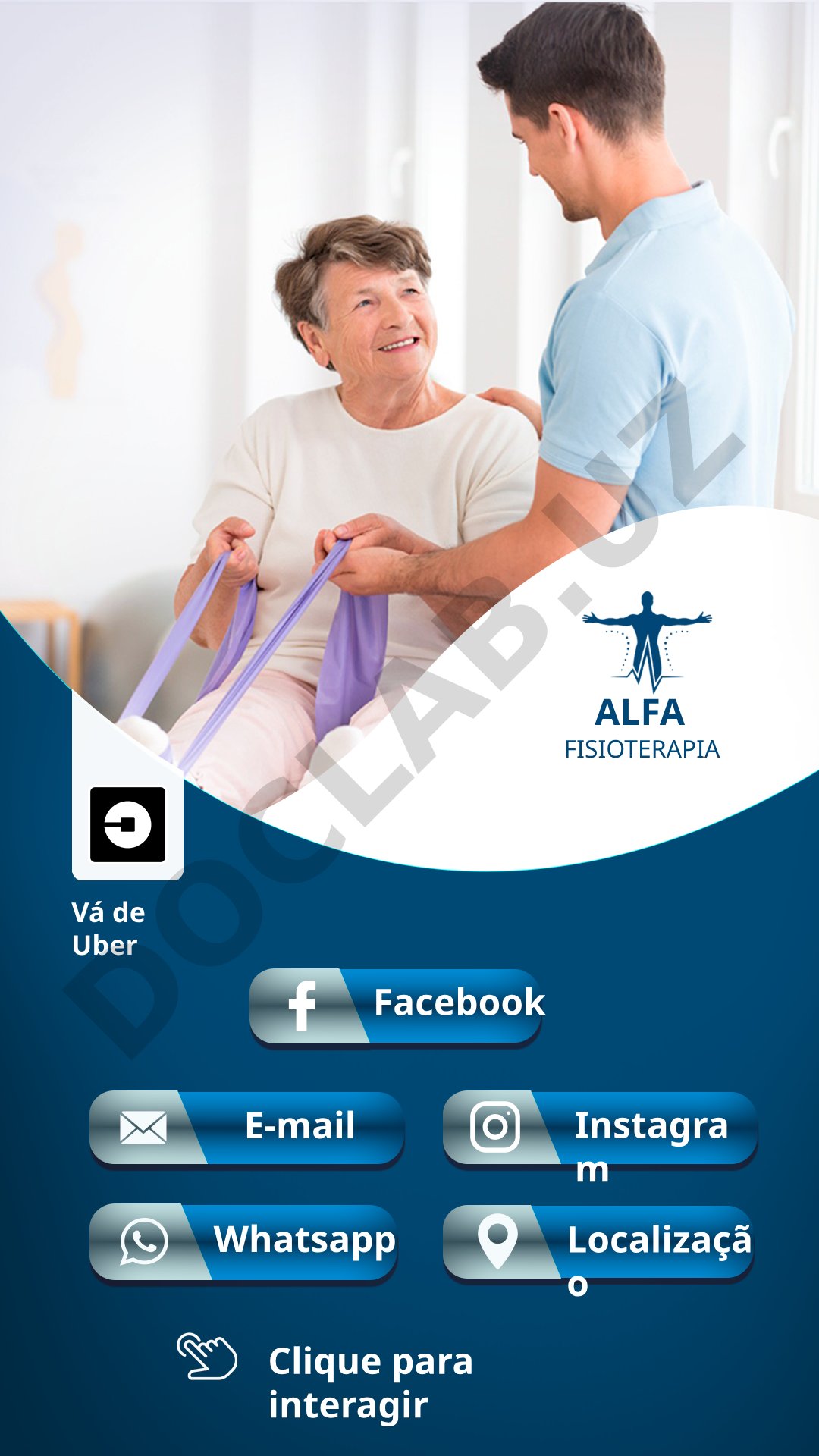 Clínica ALFA FISIOTERAPIA: contatos e interação