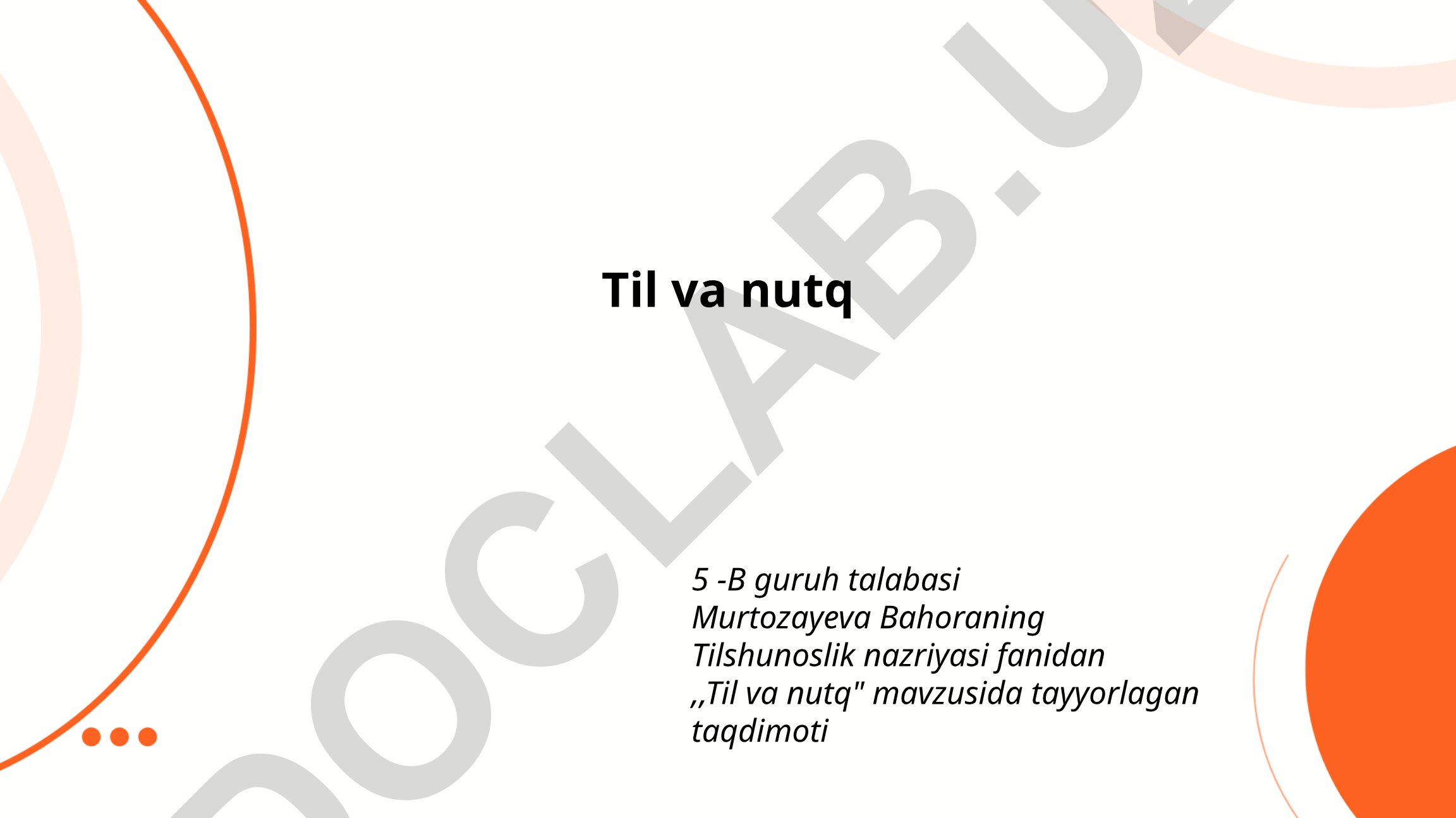 Til va nutq