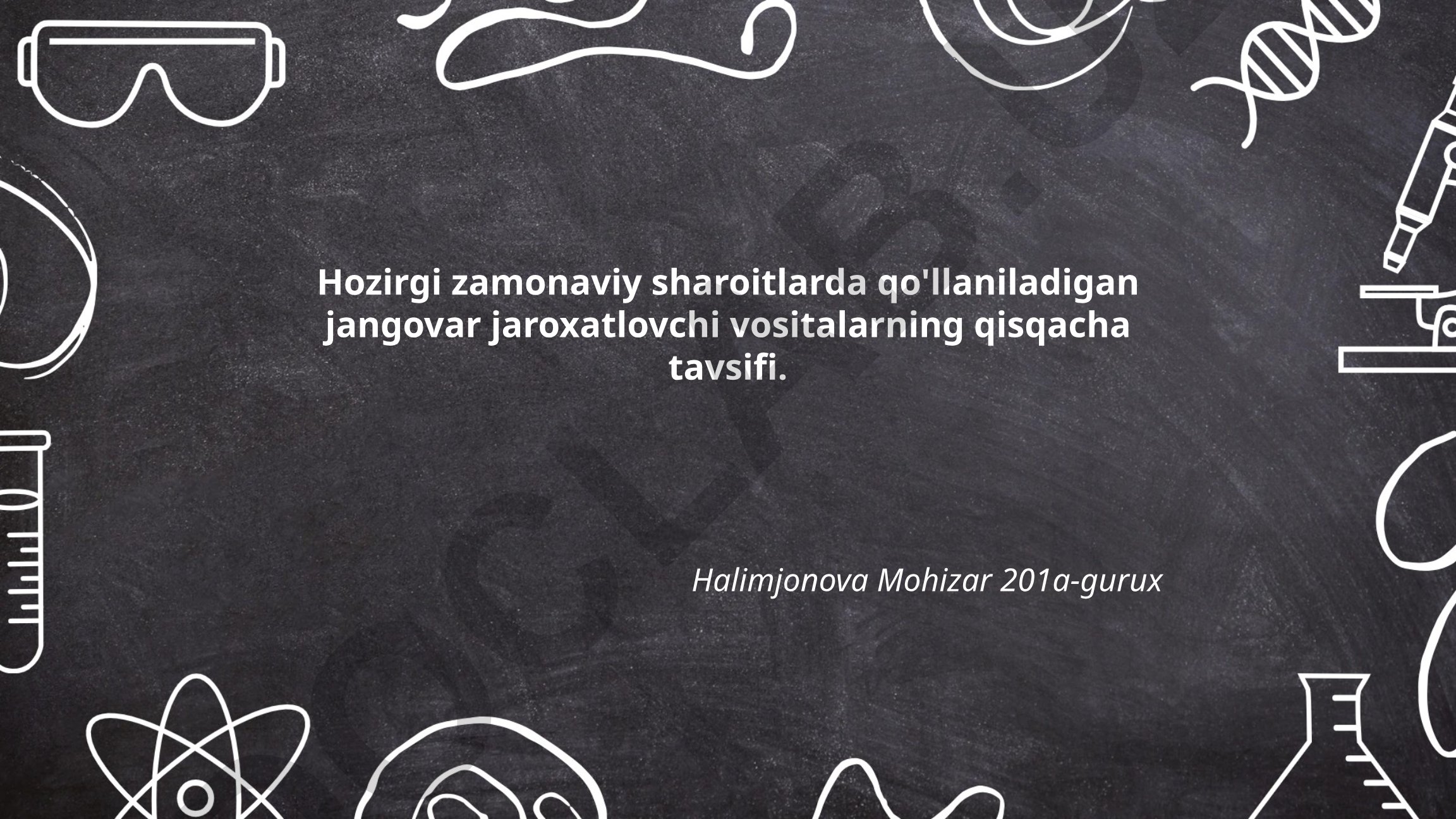 Zamonaviy jangovar jaroxatlovchi vositalar tavsifi