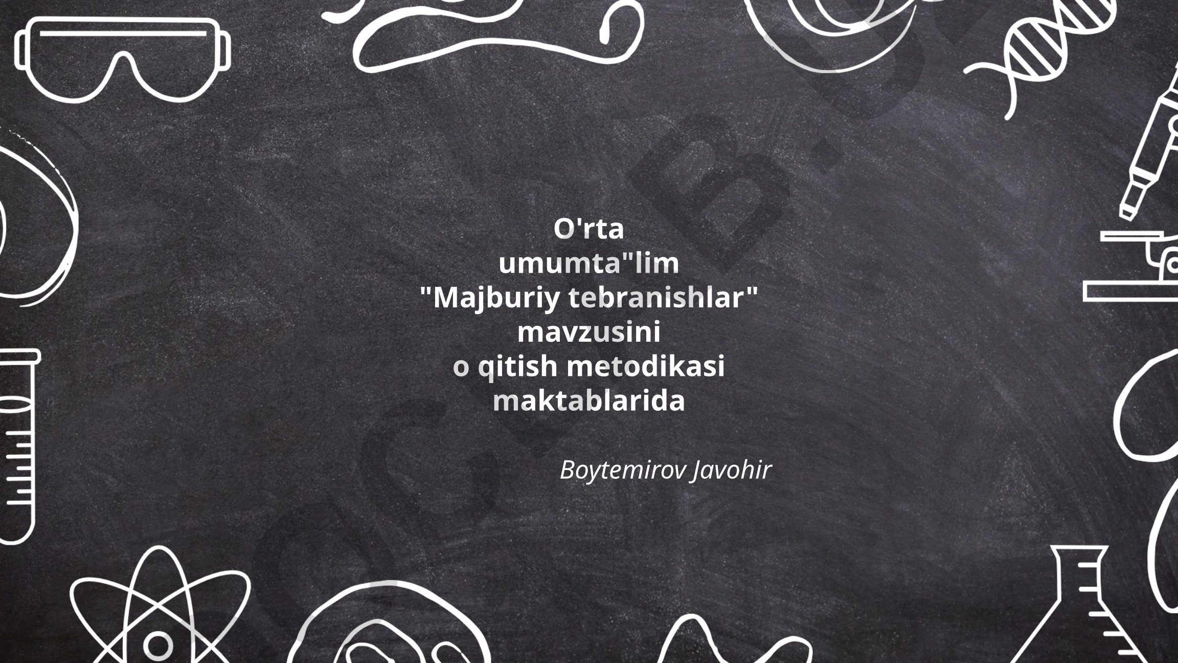 Majburiy tebranishlar asoslari va o'qitish metodikasi
