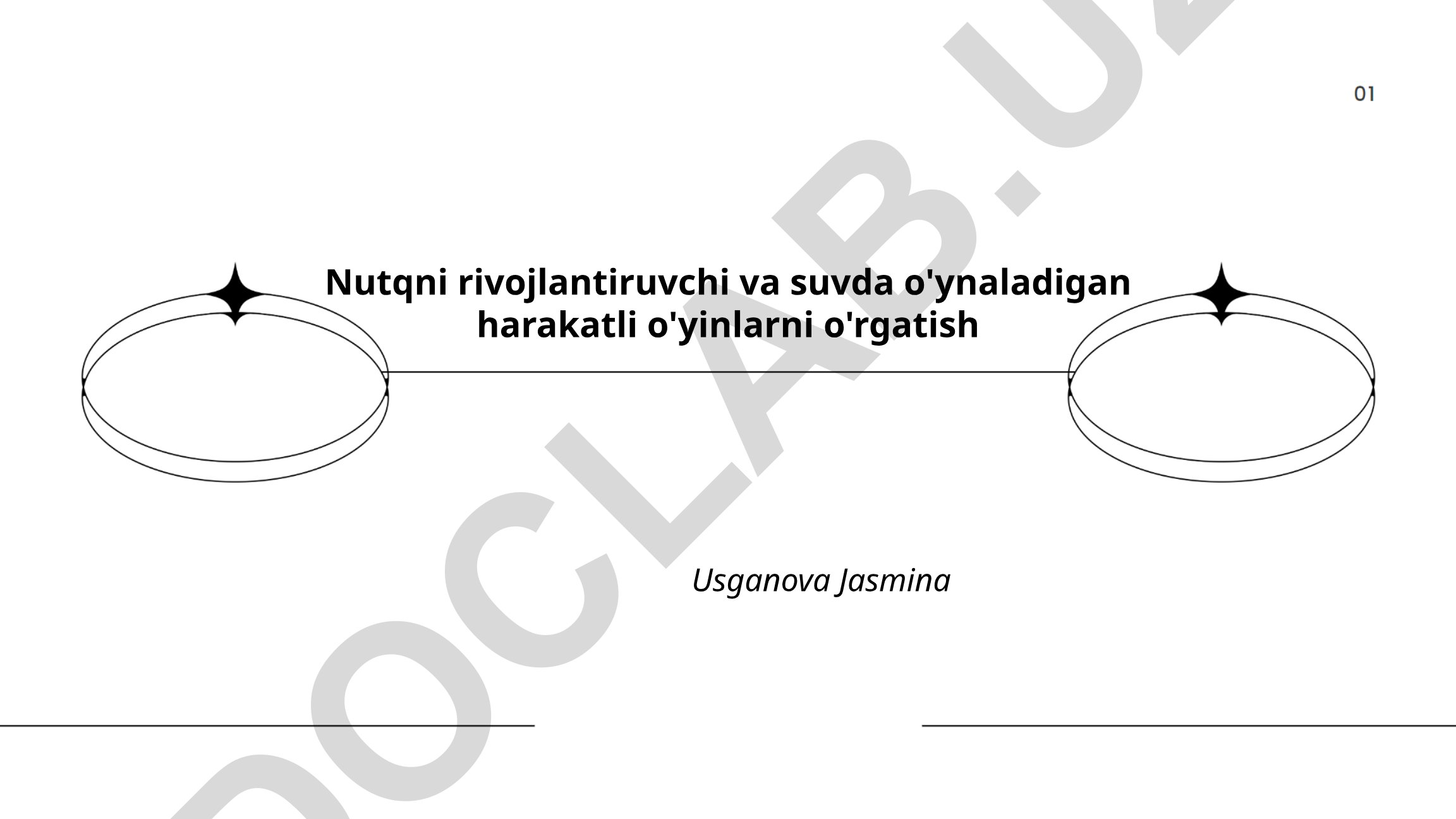 Nutqni rivojlantiruvchi va suvda o'ynaladigan harakatli o'yinlarni o'rgatish
