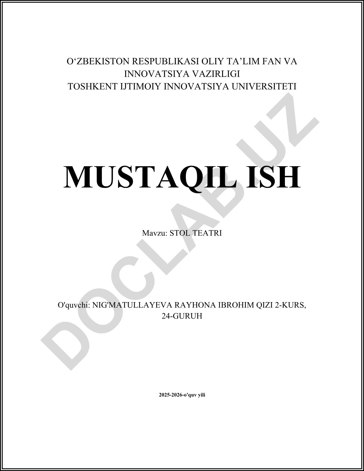 Stol teatri