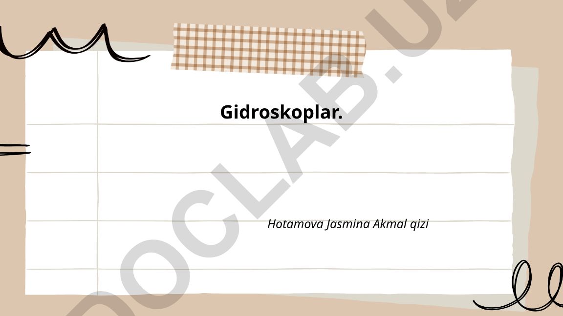 Gidroskoplarning tarixi, ish prinsipi va turlari