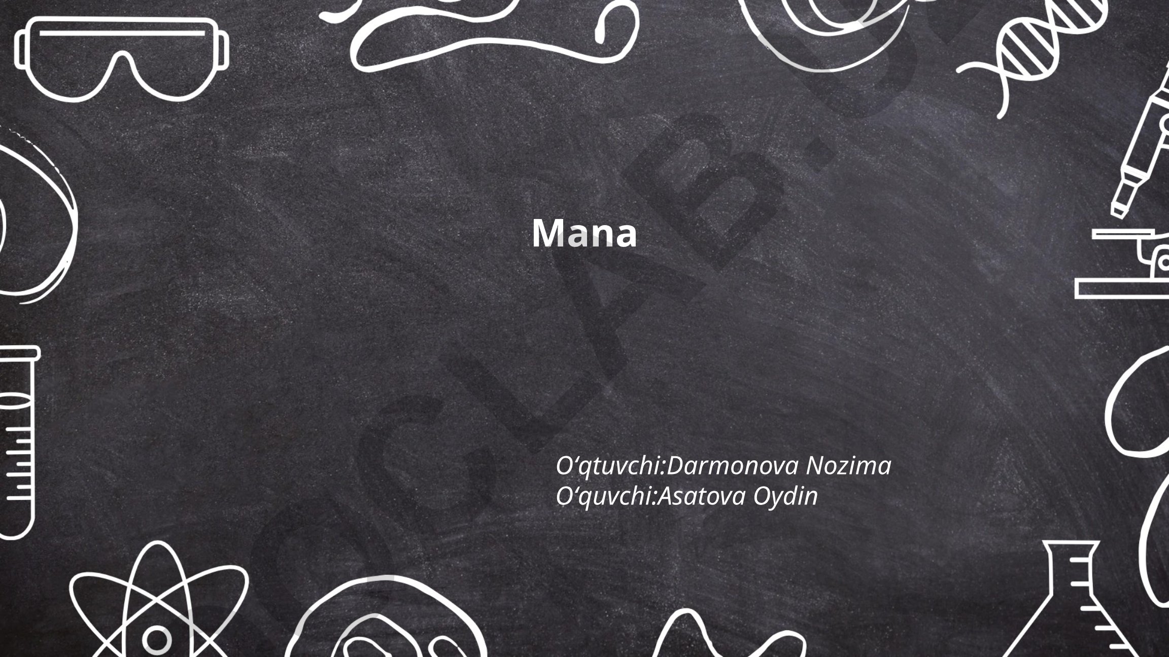 Mana so'zining leksik ma'nosi va sintaktik roli