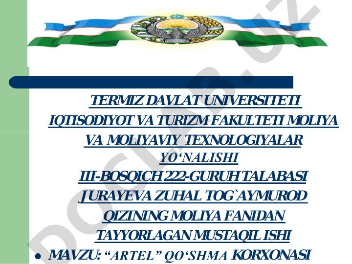 “Artel” qo‘shma korxonasi va uning faoliyati