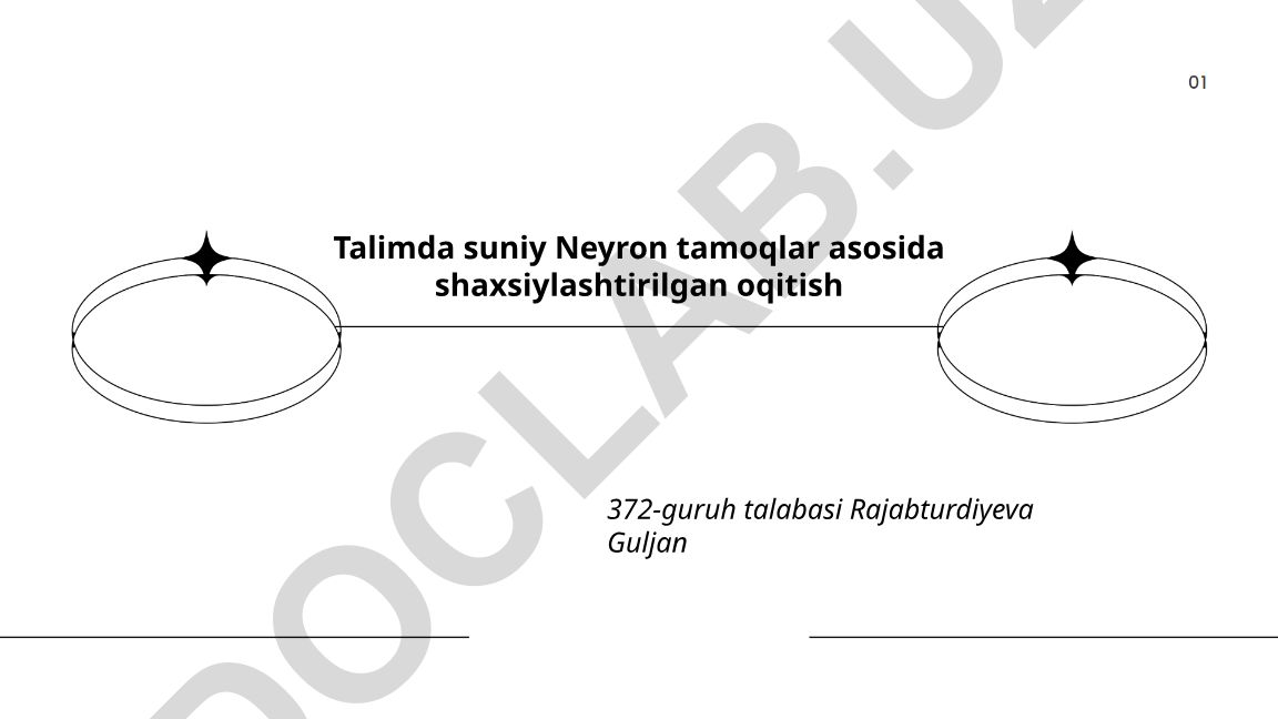 Talimda sun'iy neyron tarmoqlar asosida shaxsiylashtirilgan o'qitish