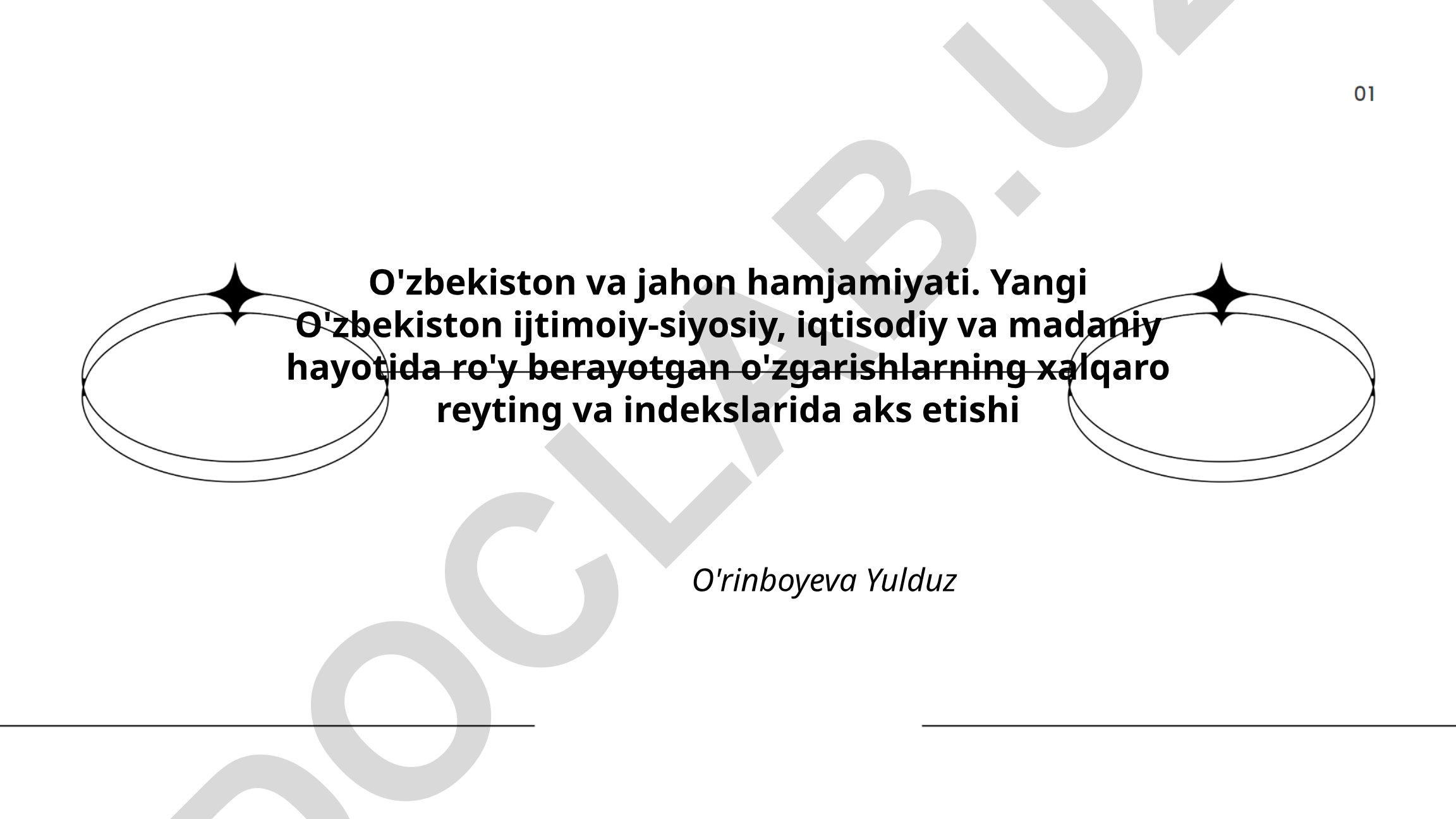 Yangi O'zbekistonning xalqaro reyting va indekslardagi o'rni