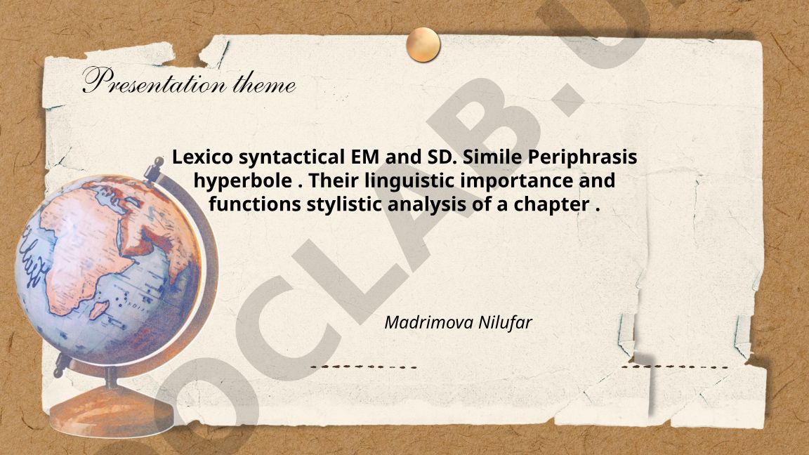 Lexico-syntactical expressive means and stylistic devices in linguistic analysis
