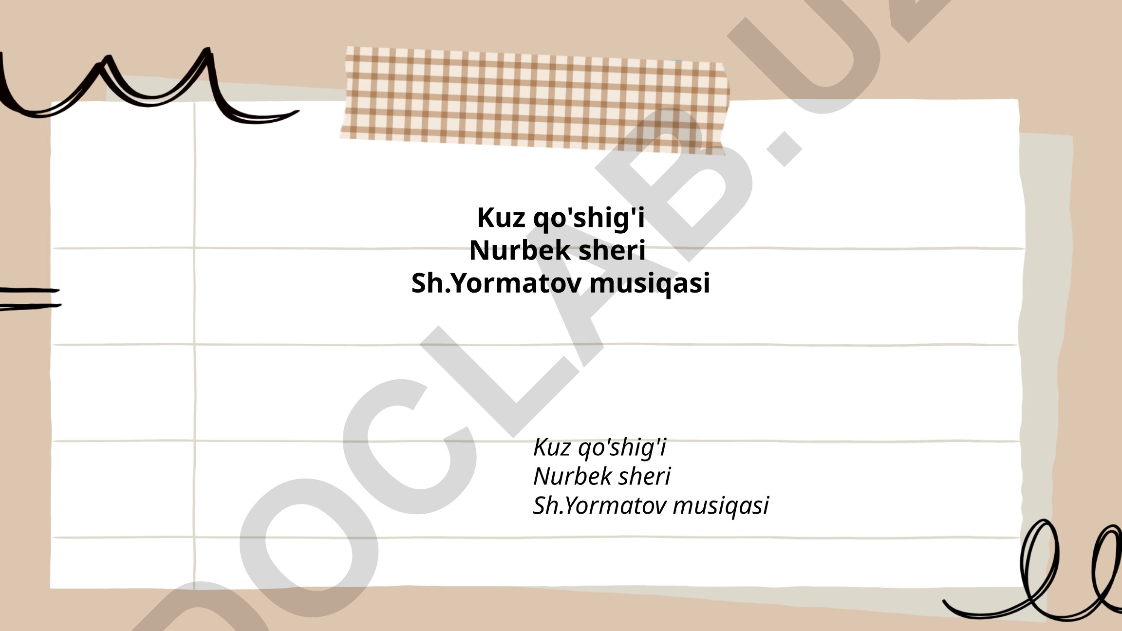 Kuz qo'shig'i she'ri va kuz faslining go'zalligi