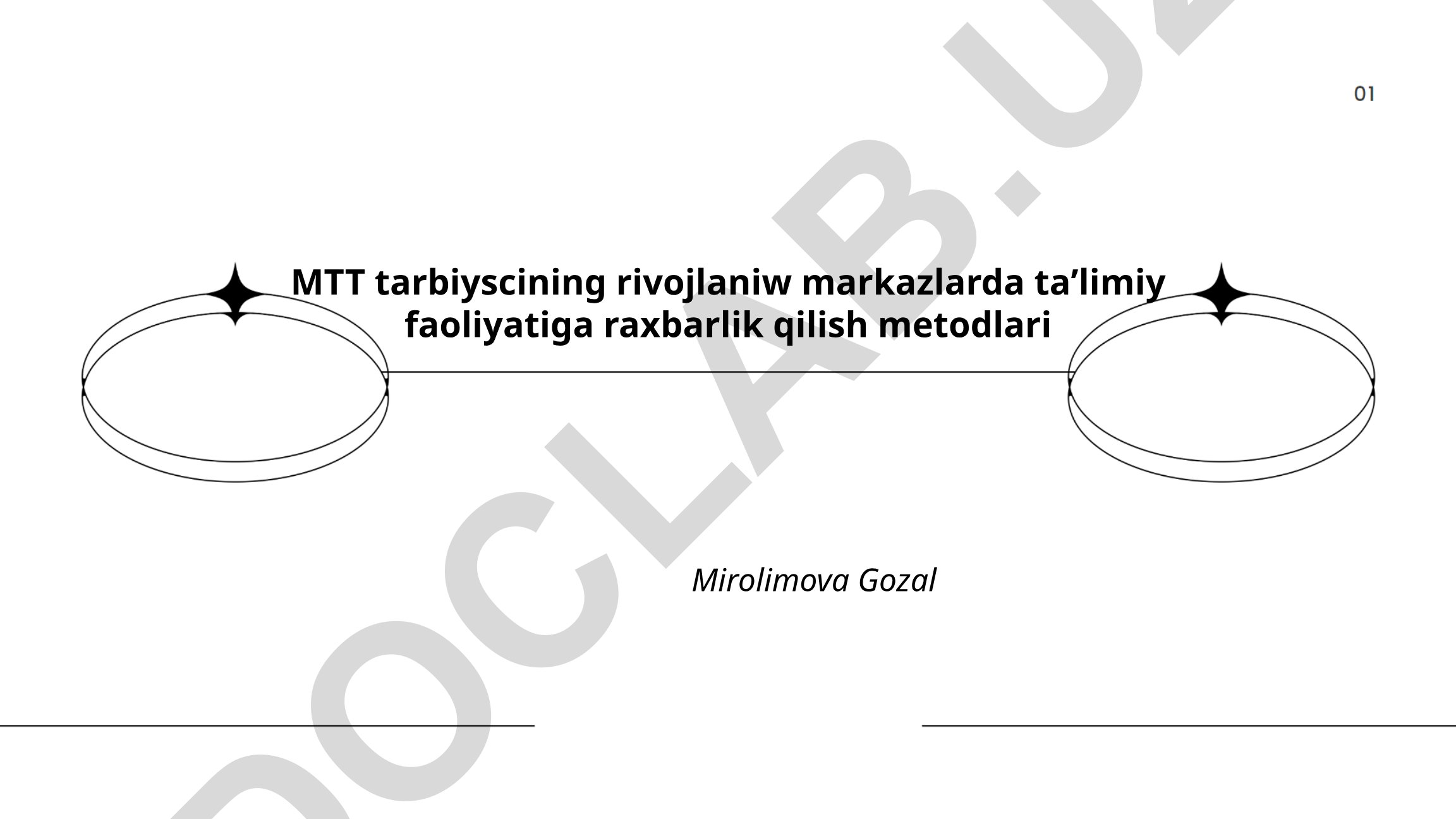 MTT tarbiyachining rivojlanish markazlarida ta'limiy faoliyatiga rahbarlik qilish metodlari