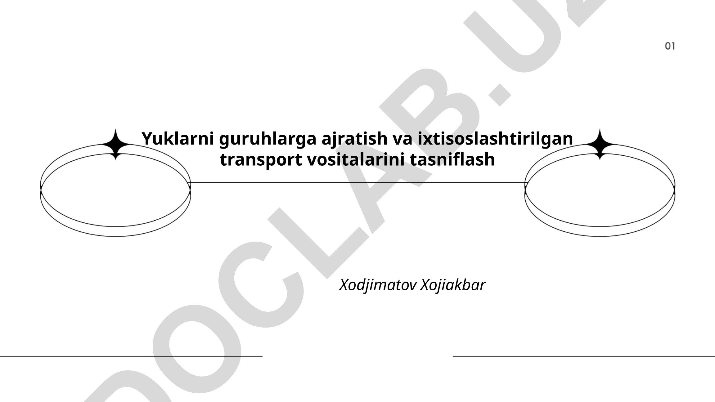Yuklarni guruhlarga ajratish va ixtisoslashtirilgan transport vositalarini tasniflash