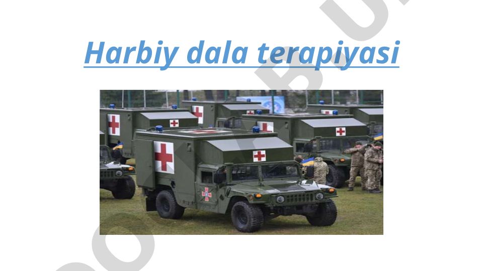 Харбий шароитда терапевтик йордам