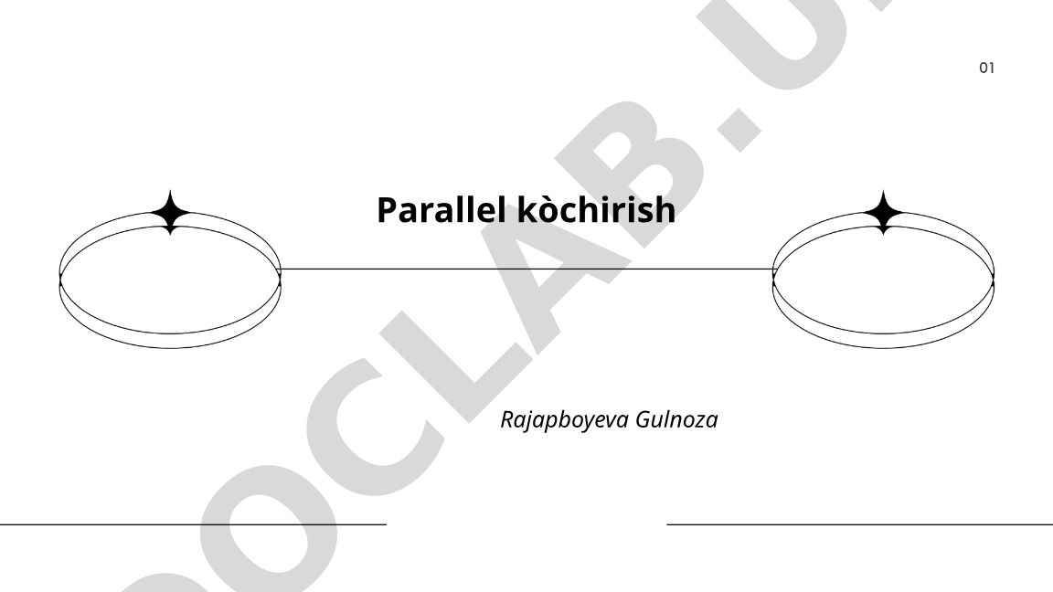 Parallel ko'chirish: taʼrif, turlari va algoritmlar