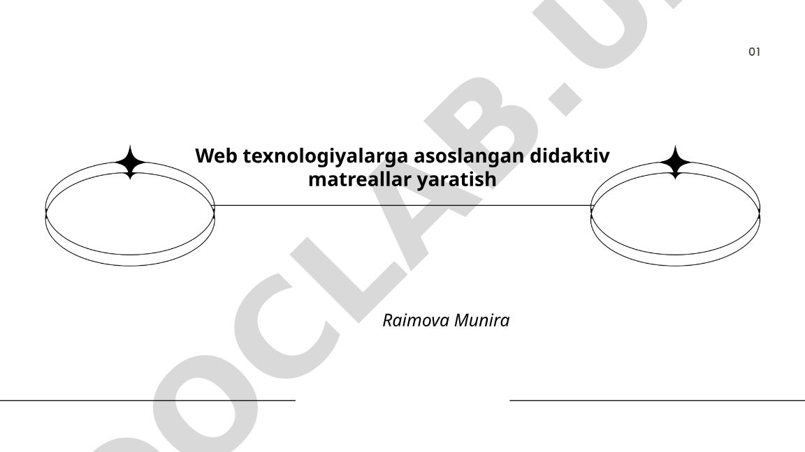 Web texnologiyalarga asoslangan didaktiv materiallar yaratish