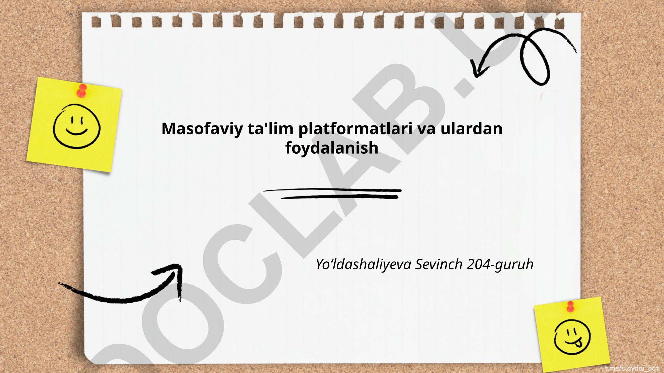 Masofaviy ta'lim platformatlari va ulardan foydalanish