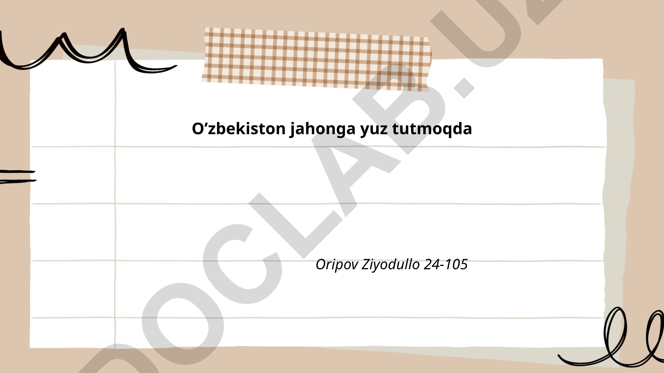 O'zbekistonning iqtisodiy islohotlari va xalqaro investitsiyalar