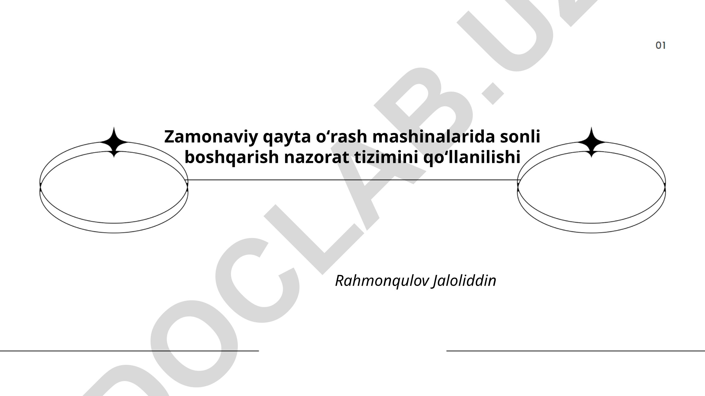 Zamonaviy qayta oʻrash mashinalarida sonli boshqarish nazorat tizimini qoʻllanilishi