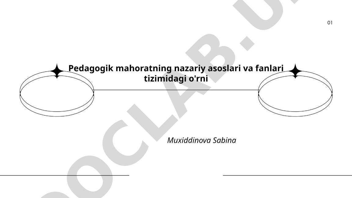 Pedagogik mahoratning nazariy asoslari va fanlar tizimidagi o'rni