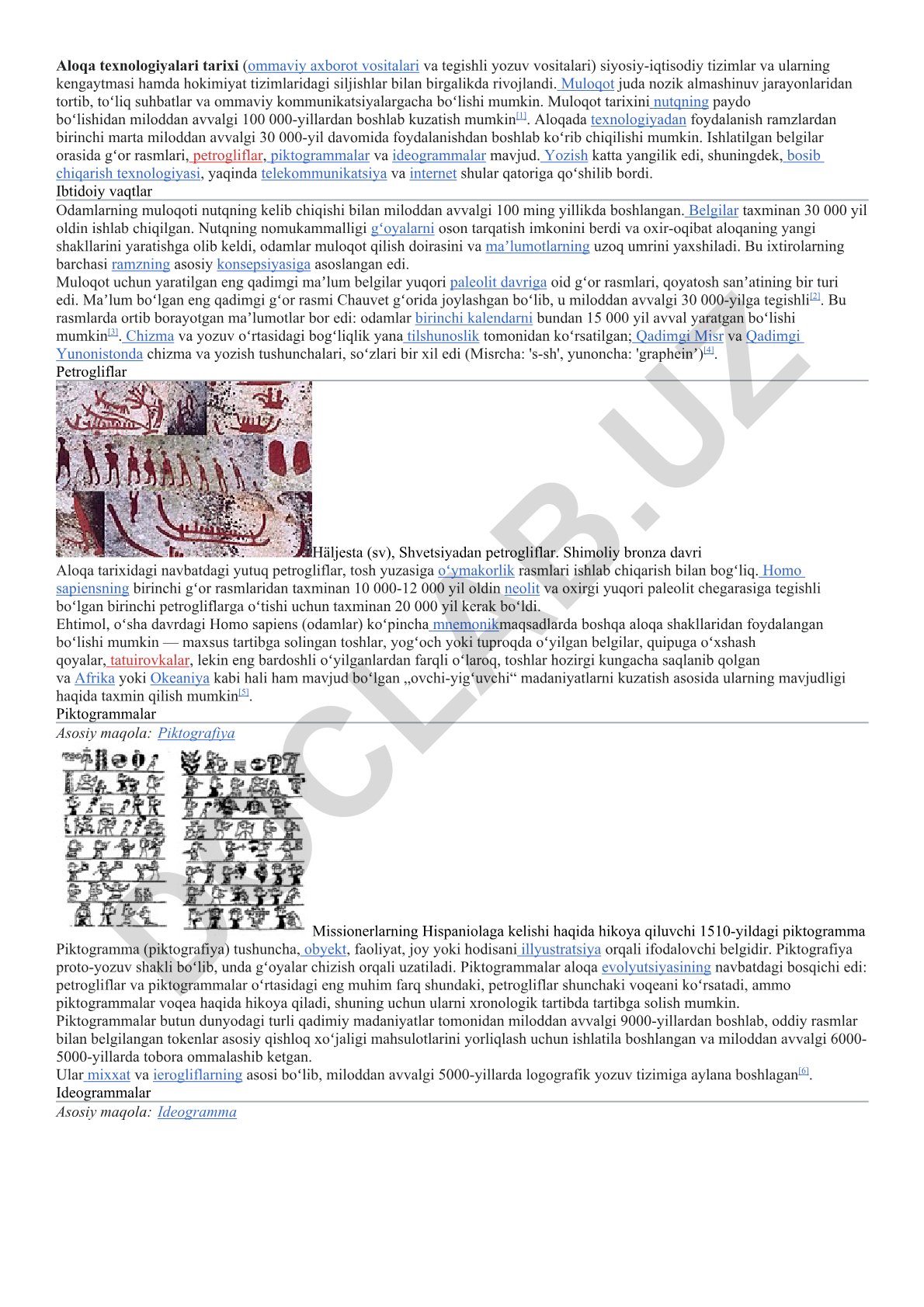 Aloqa texnologiyalari tarixi va rivojlanishi