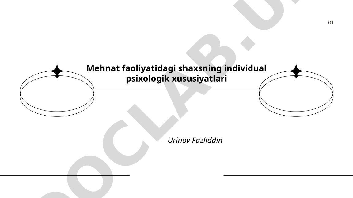Mehnat faoliyatidagi shaxsning individual psixologik xususiyatlari
