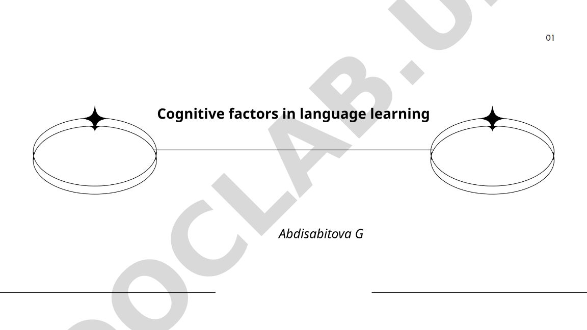 Cognitive factors in language learning