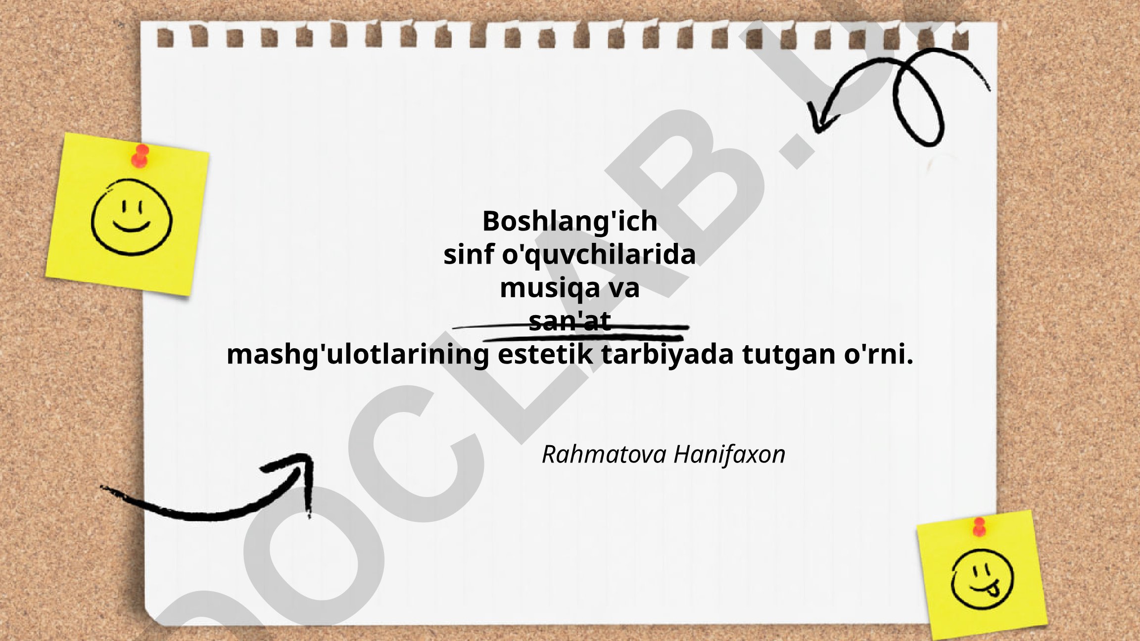 Boshlang'ich sinf o'quvchilarida musiqa va san'at mashg'ulotlarining estetik tarbiyada tutgan o'rni