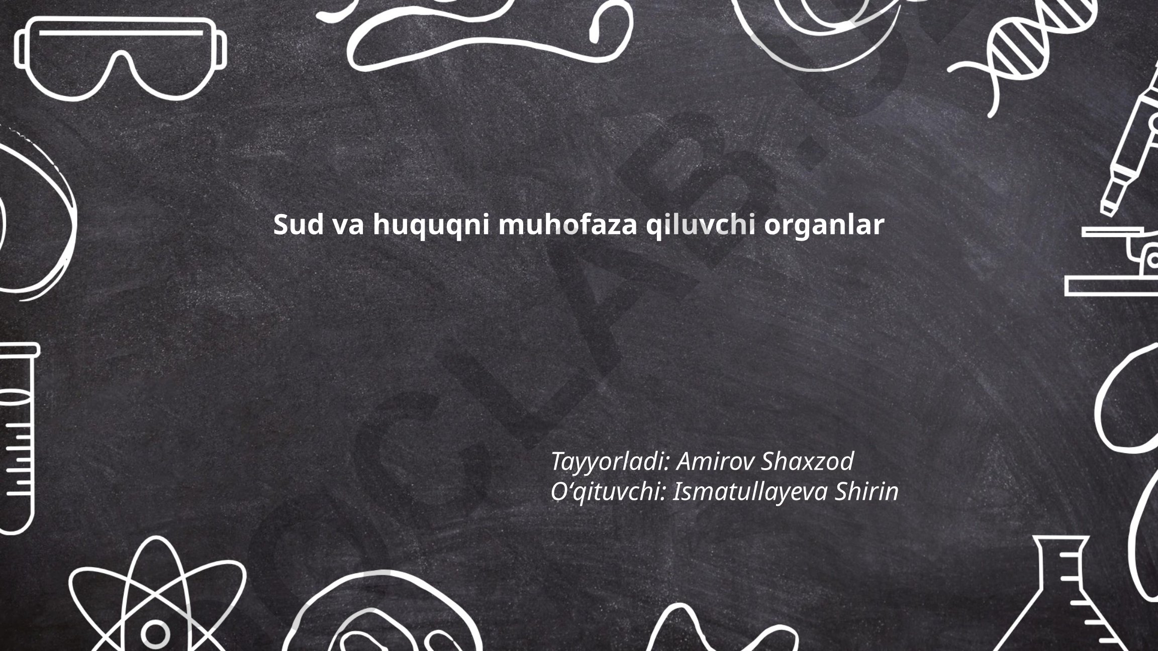 Sud va huquqni muhofaza qiluvchi organlar tizimi