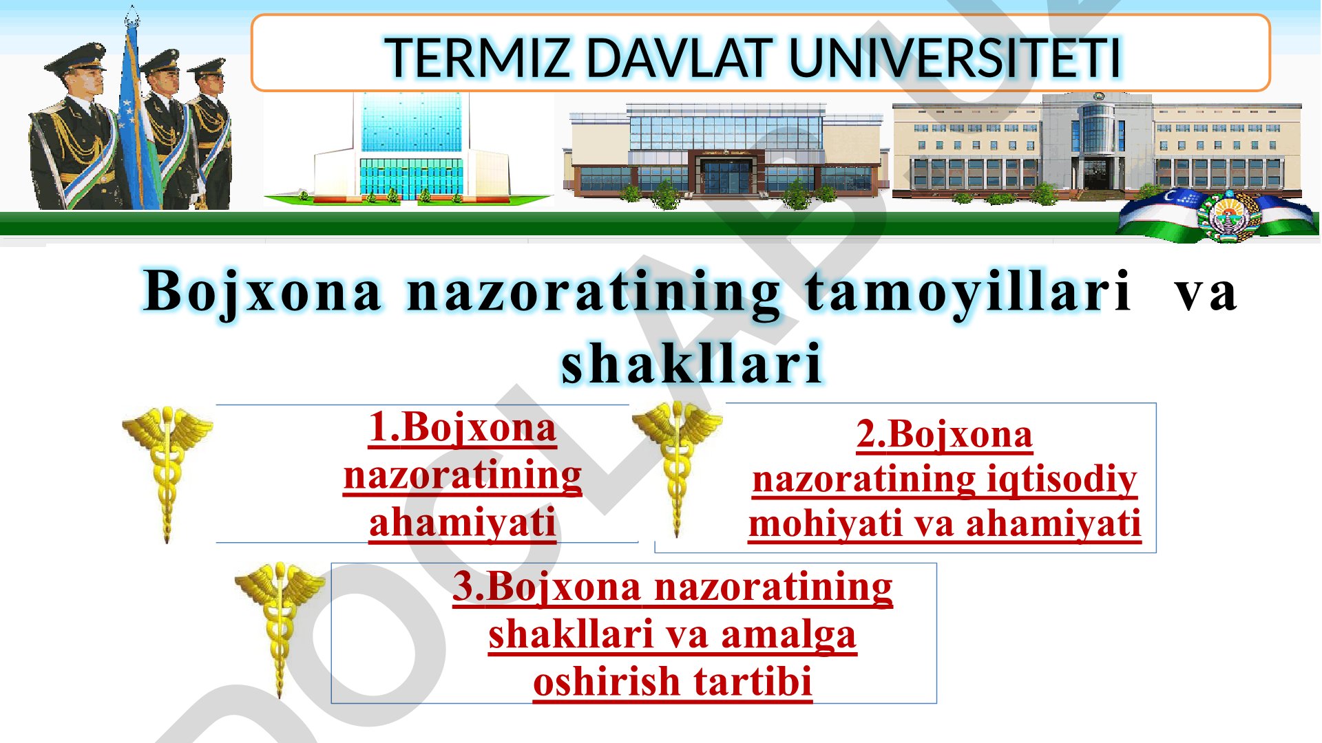 Bojxona nazoratining tamoyillari va shakllari