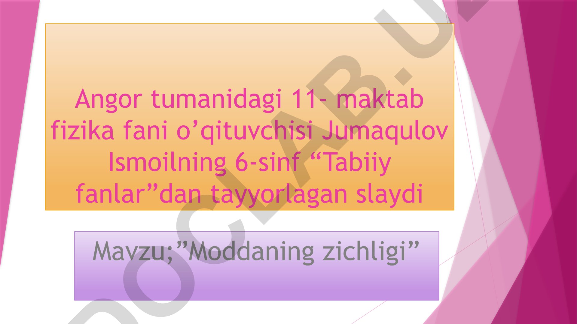 Moddaning zichligi