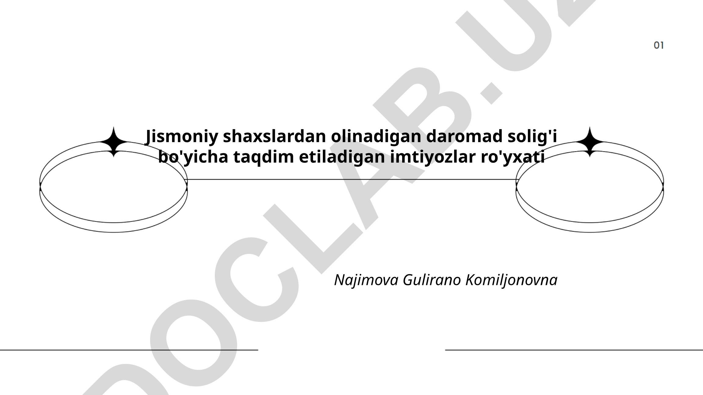 Jismoniy shaxslardan olinadigan daromad solig'i bo'yicha imtiyozlar