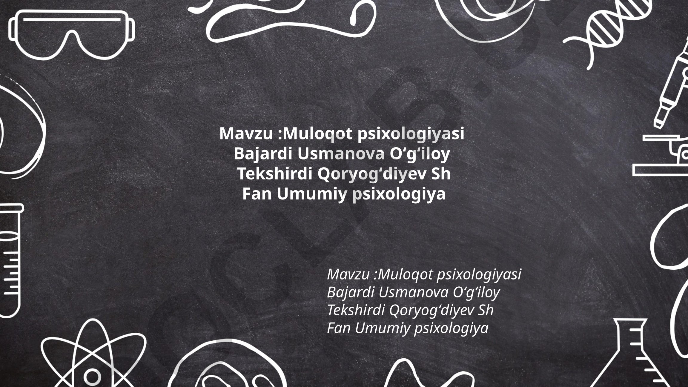 Muloqot psixologiyasi