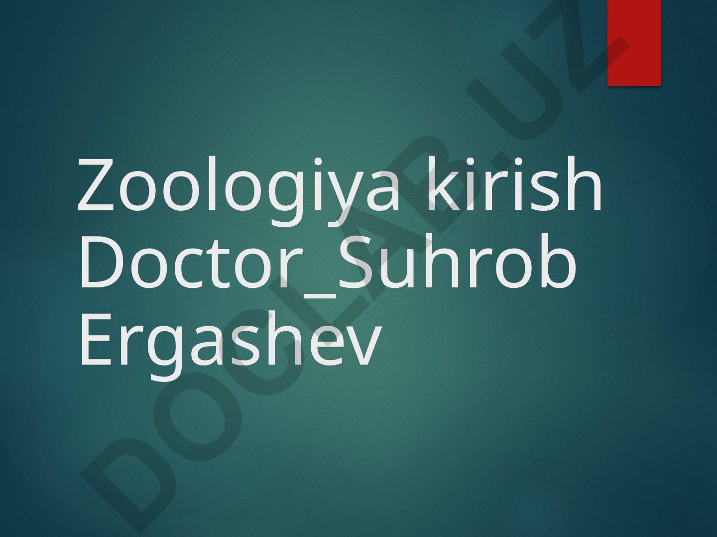 Zoologiya fanining asosiy tushunchalari va hayvonlar sistematikasi