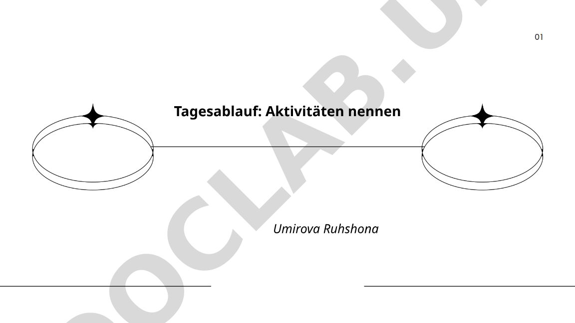 Kundalik faoliyatlar va ertalabki tartib