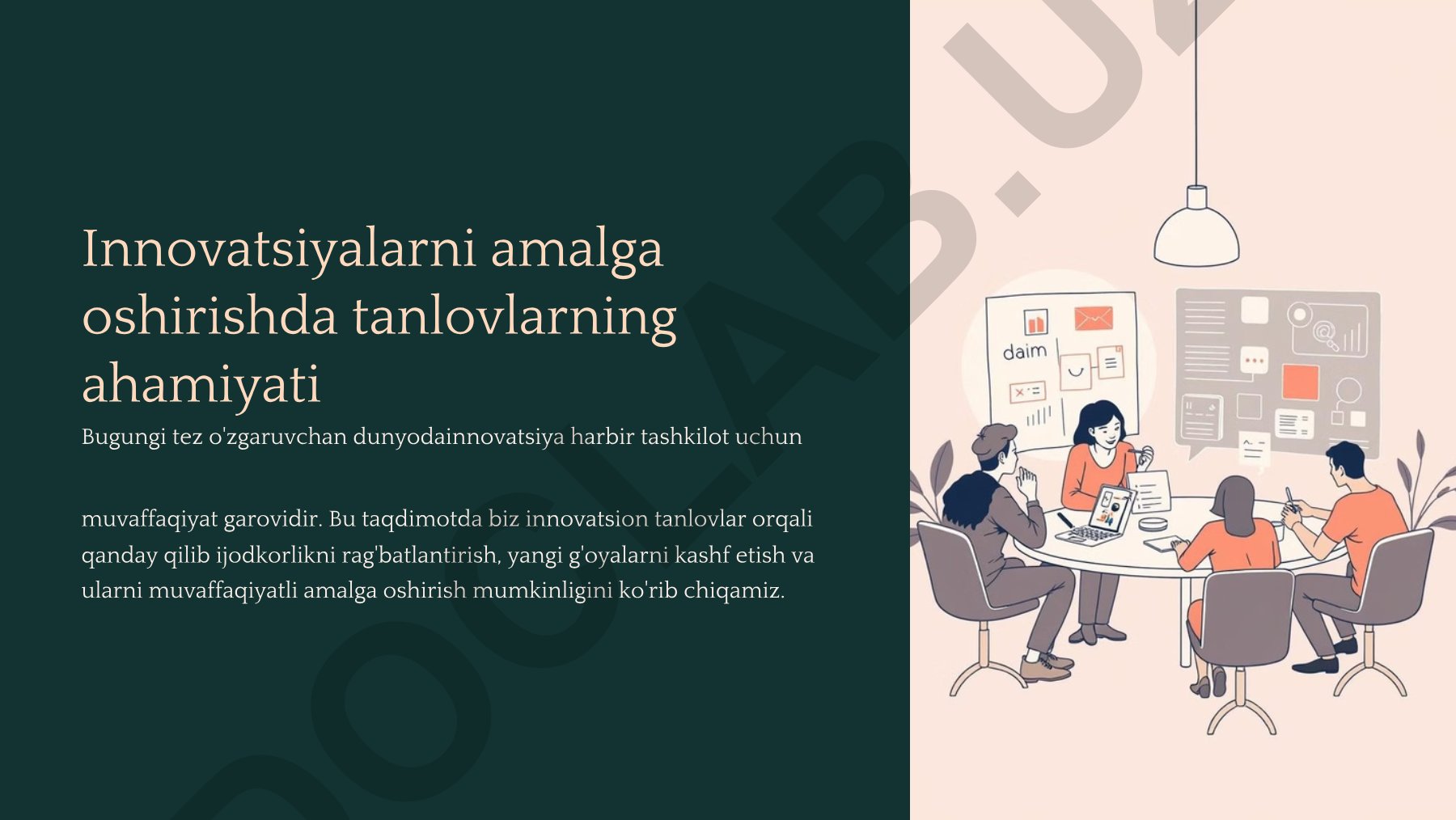 Innovatsiyalarni amalga oshirishda tanlovlarning ahamiyati