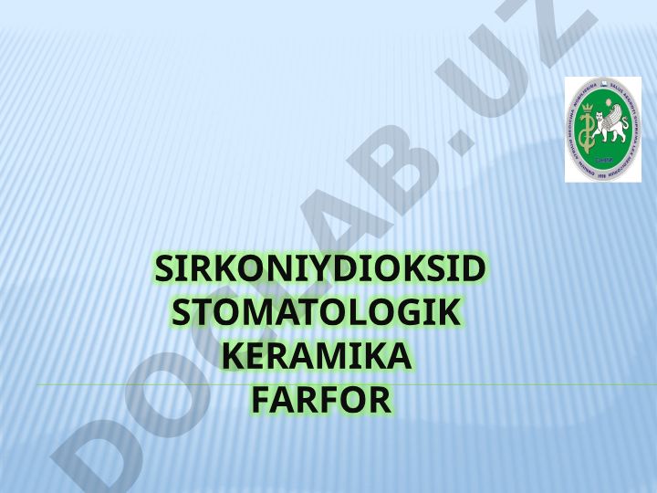 Sirkoniydioksid stomatologik keramika farfor