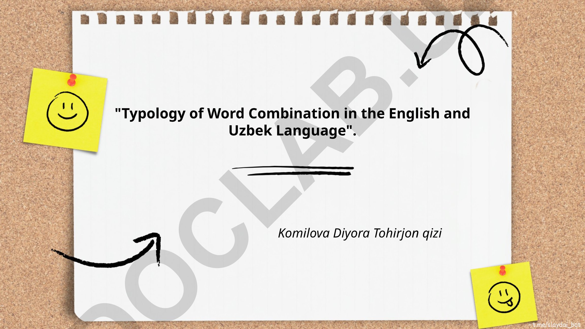 Typology of Word Combination in the English and Uzbek Language