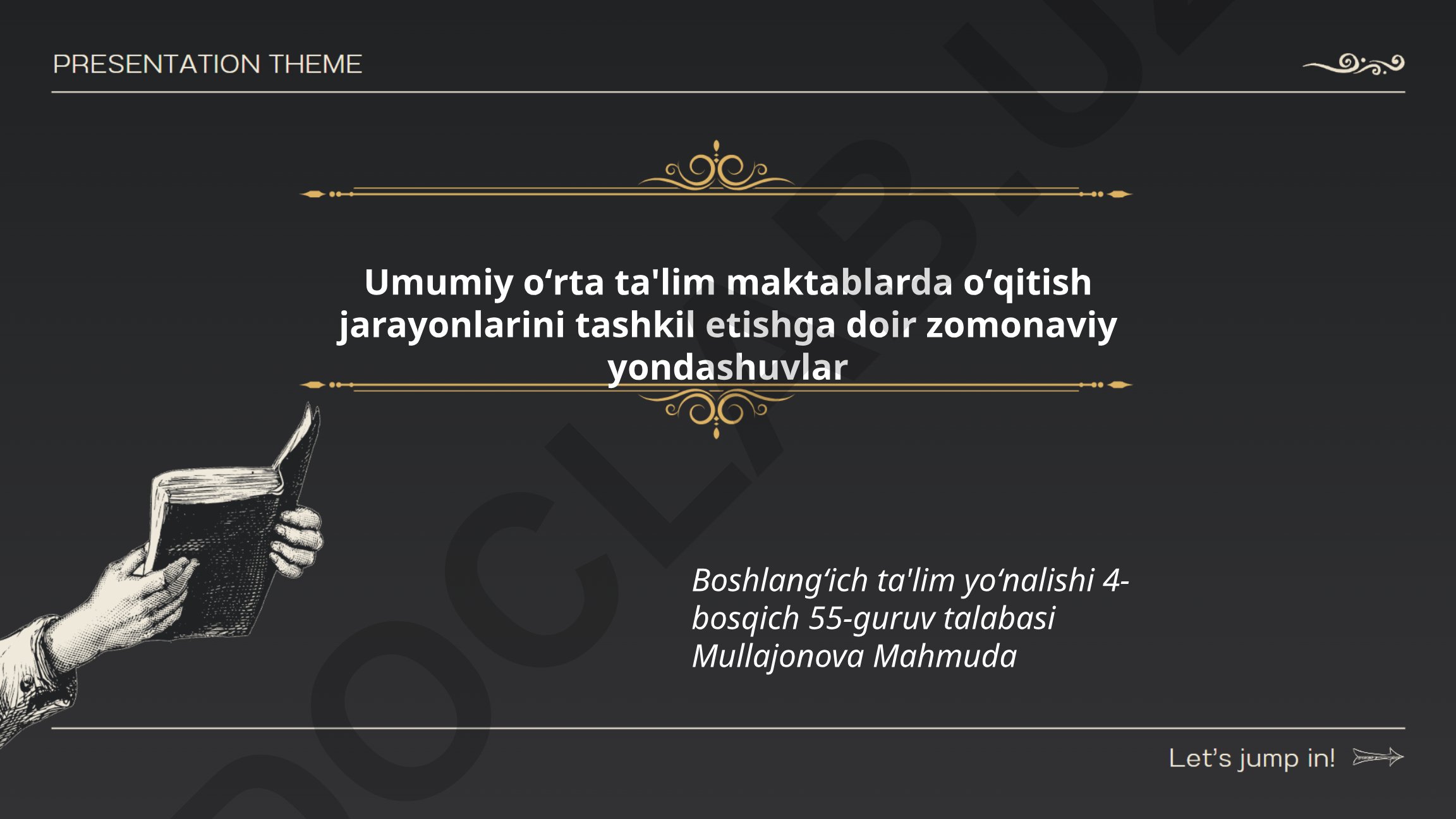Umumiy oʻrta ta'lim maktablarda oʻqitish jarayonlarini tashkil etishga doir zamonaviy yondashuvlar
