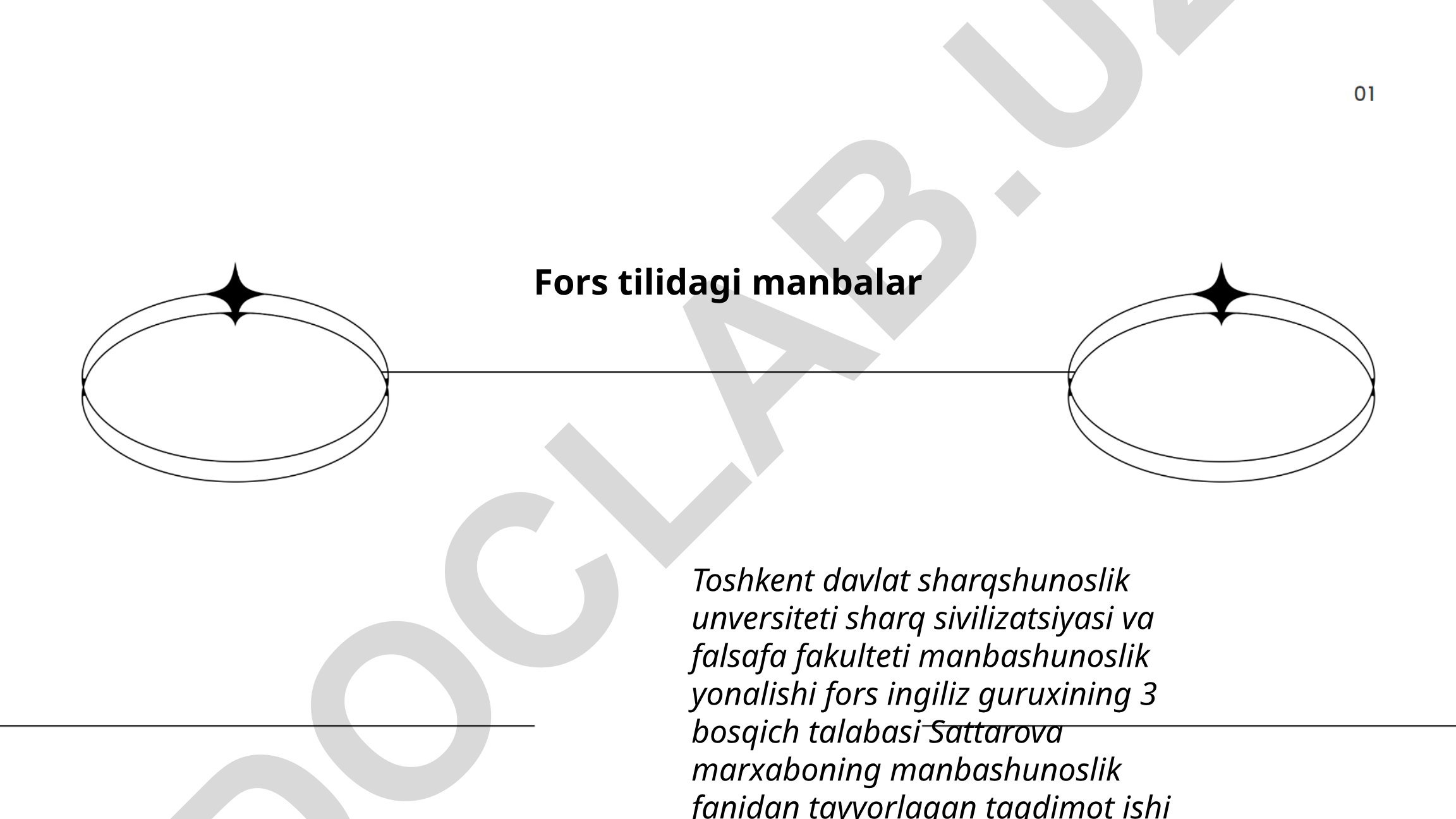 Fors tilidagi klassik va zamonaviy manbalar
