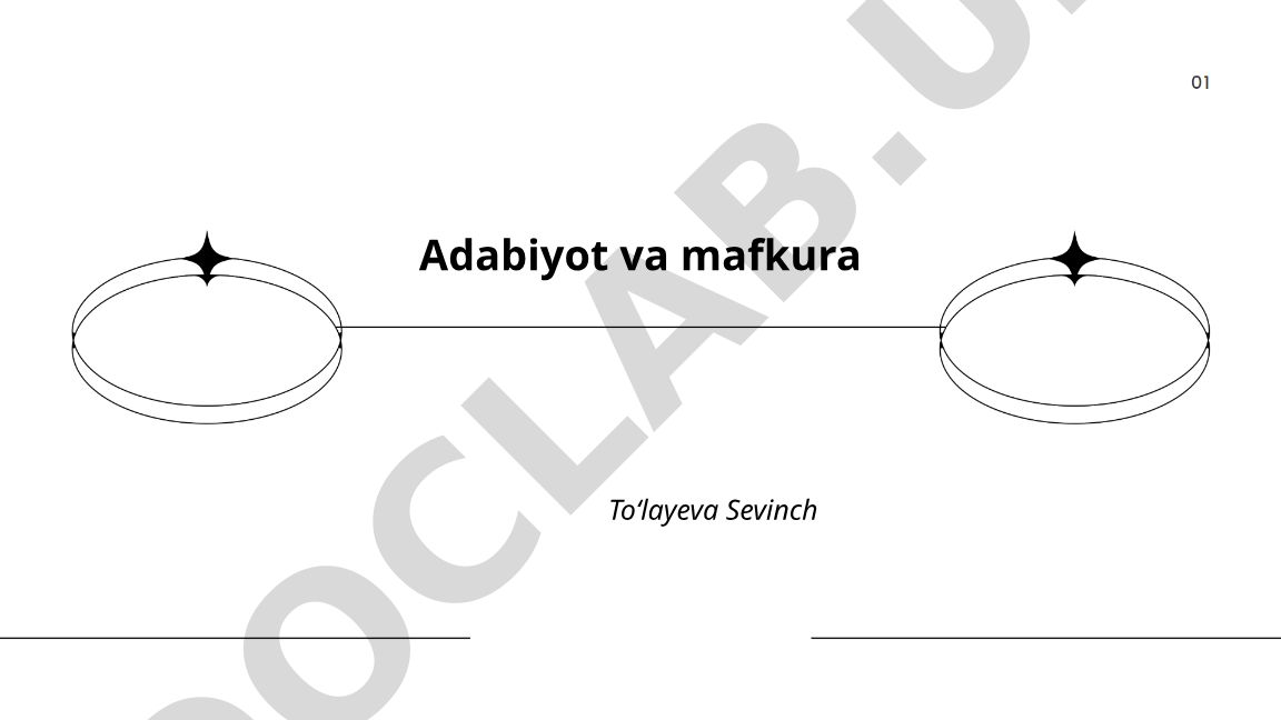 Adabiyot va milliy mafkura
