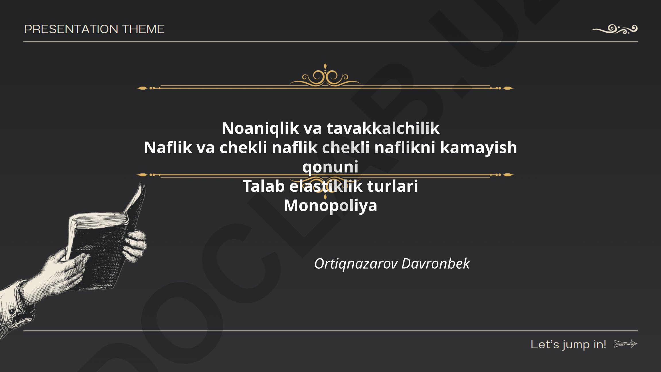 Noaniqlik va tavakkalchilik: asosiy tushunchalar va nazariyalar