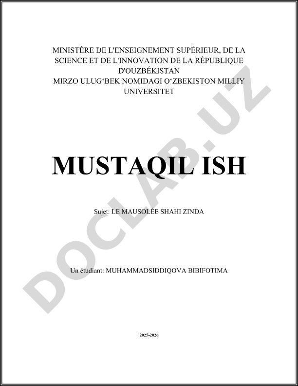 LE MAUSOLÉE SHAHI ZINDA