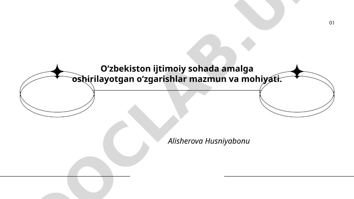 Oʻzbekiston ijtimoiy sohasidagi oʻzgarishlar mazmun va mohiyati